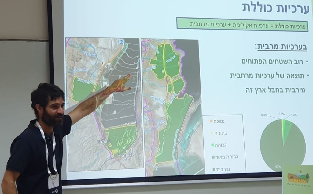 לביא קורן, רכז סקרים במכון דש"א, מציג בוועידה השנתית ה-53 למדע ולסביבה. צילום: יעל נבון פורמן